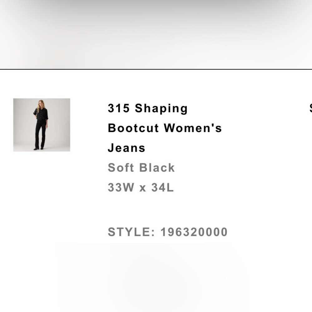 Levi's Women's Boot Cut Jeans - Soft Black